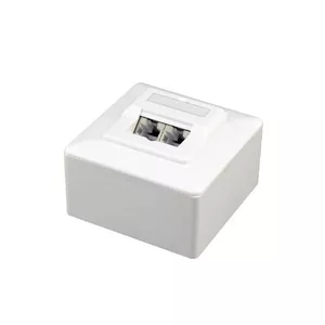 Gembird MWS-2S6-01 Wall Plate Socket Outlet with 2 x RJ-45 STP Ports in White