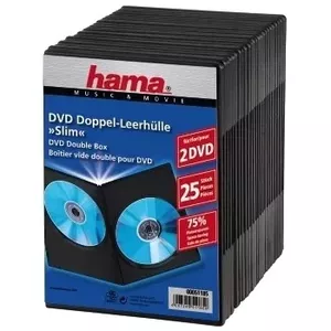 DVD Slim Double-Box Hama 51185 Melns 2 diski