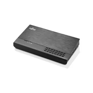 Проводная док-станция Fujitsu PR09 USB-C с гигабитным Ethernet и четырьмя портами USB 3.2 Gen 1 Type-A, черная