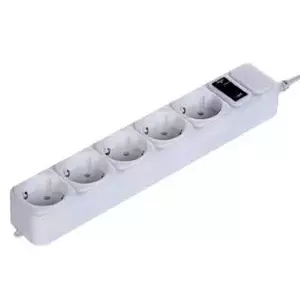 Удлинитель Gembird SPG3-B-6W 1.8м 5 розеток белый