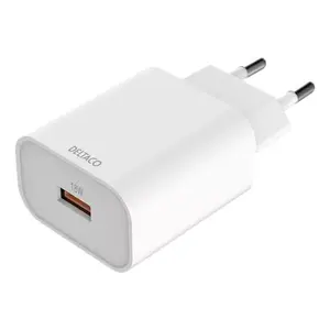 Indoor Charger Deltaco USB-AC182 Universal White AC 1 USB 2.0 Port
