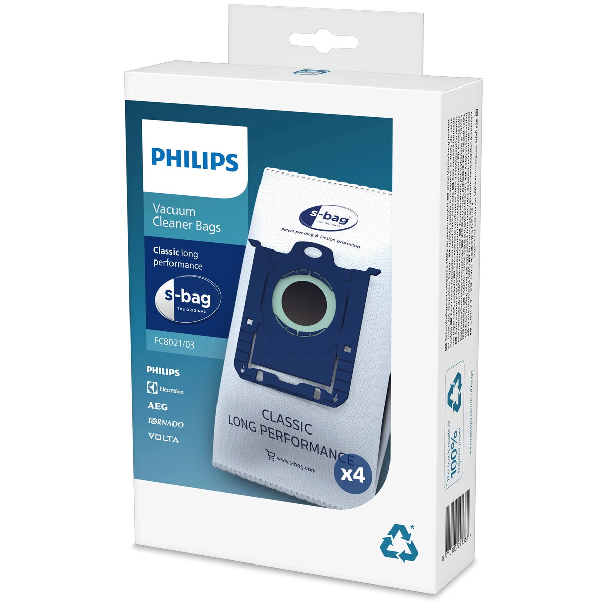 Philips s-bag FC8021/03 Sintētiskie putekļu maisiņi