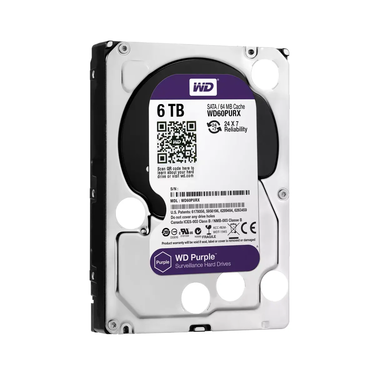 Cietais disks Western Digital 6TB WD60PURX Photo 2