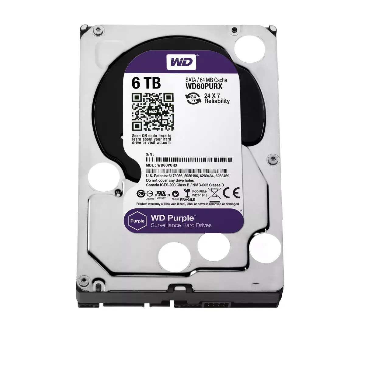 Cietais disks Western Digital 6TB WD60PURX Photo 3