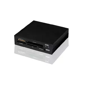 Iekšējais karšu lasītājs IBOX ICKWHIR022 — USB 2.0, melns, atbalsta CF/CF Type II/MMC/MS/MicroSD/SD/SDHC/xD