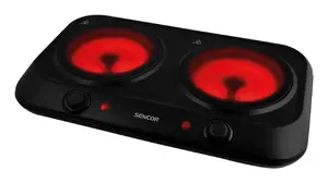 Sencor SCP 2263BK Tabletop Ceramic Cooker with Two Zones 2400W