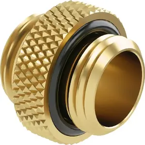 Barrow adapter straight G1/4" male to G1/4" male, 5 mm port, gold (TB2D-MINI01 go)