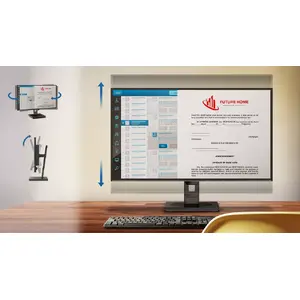 Tilt, swivel and height-adjust for an ideal viewing position