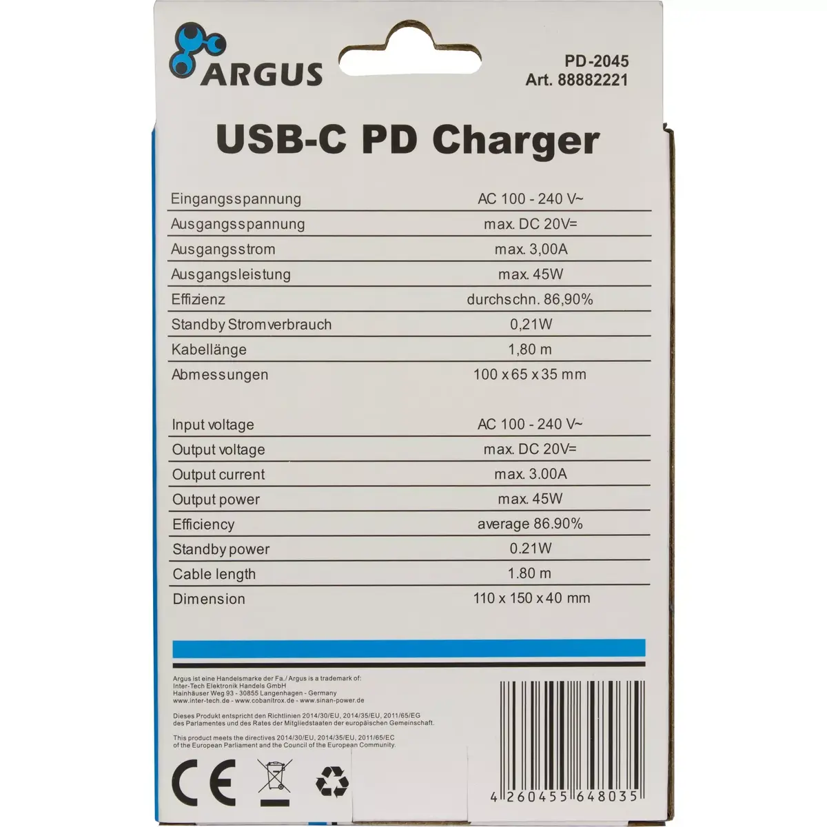 Charger Inter-Tech PD-2045 Photo 3