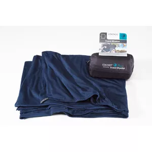 Camping blanket COCOON CMB35 — polyester, 140 cm wide × 180 cm long, 320 g, blue