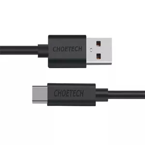 Choetech AC0002 1 m USB-USB-C kabelis (melns)