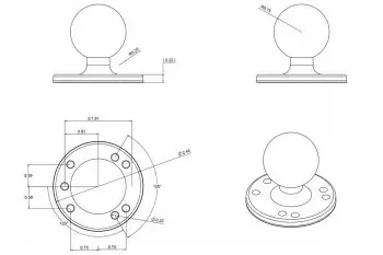 Round Plate with Ball RAM Mounts RAM-202U Photo 6