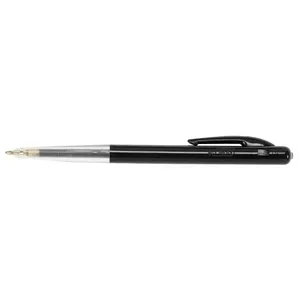 Клип-ручка шариковая выдвижная BIC M10 Clic, средний пишущий узел, черные чернила, прозрачный корпус, упаковка 50 шт.