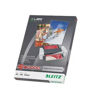 Laminator pouch LEITZ iLAM UDT 309 x 430 mm glossy transparent, EVA/PET, pack of 100