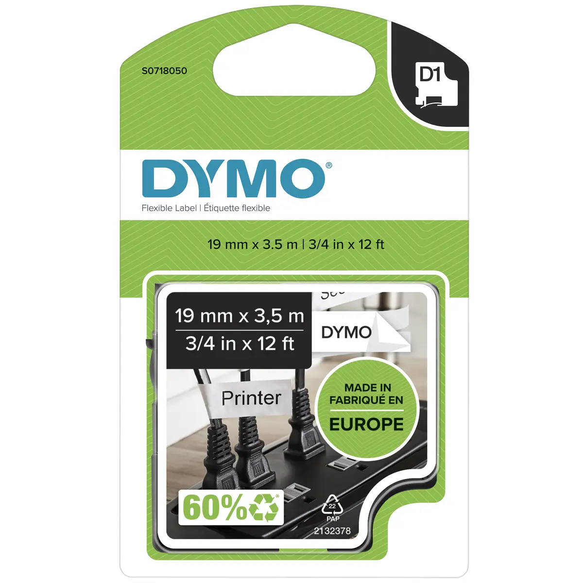 Dymo D1 lokane neilona marķēšanas lente