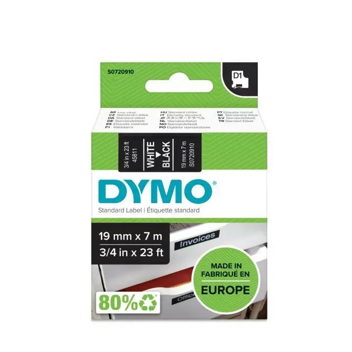 Etiķešu lente DYMO D1 Standarta 19mm Photo 2