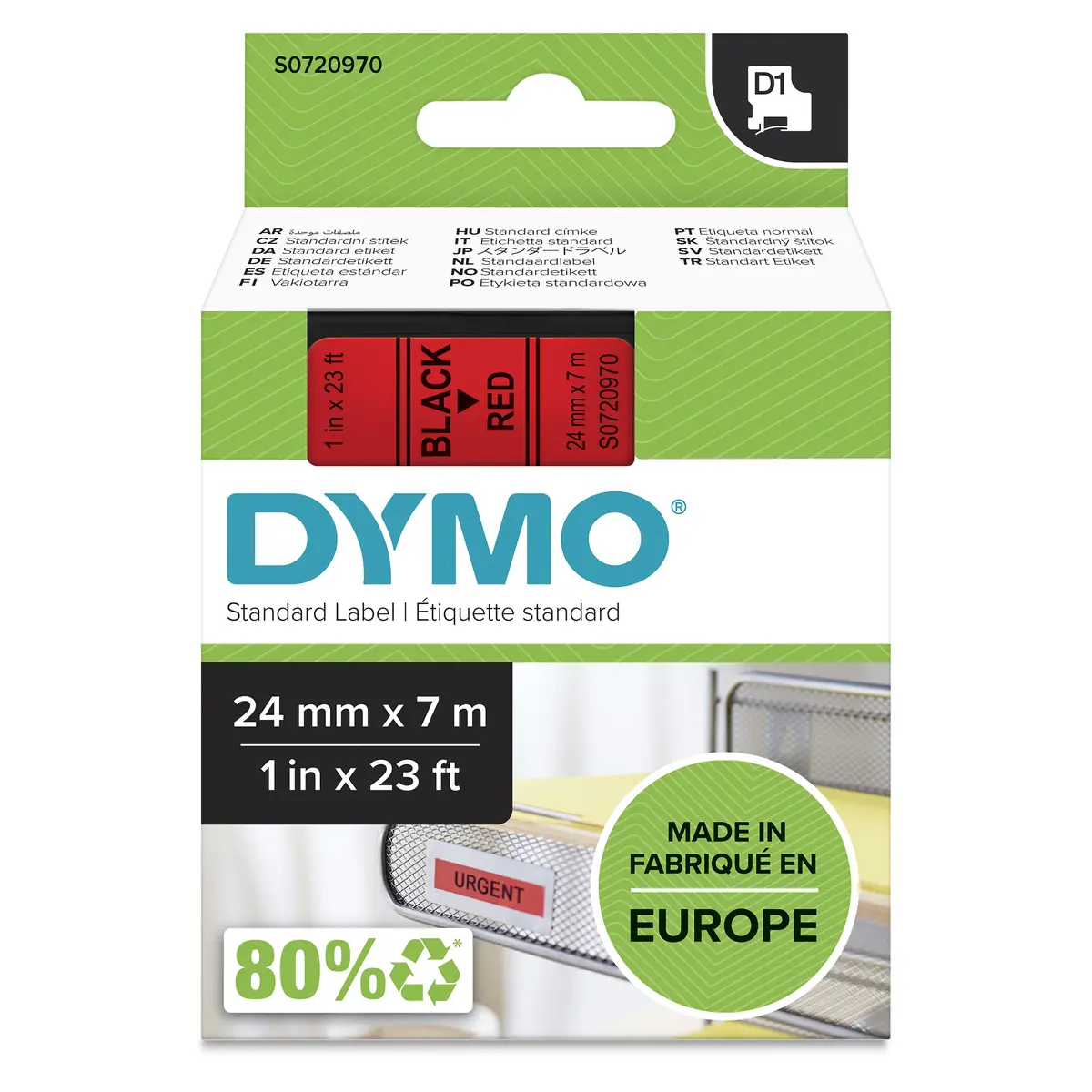 DYMO D1 Pašlīmējošās lentes S0720970 24mm