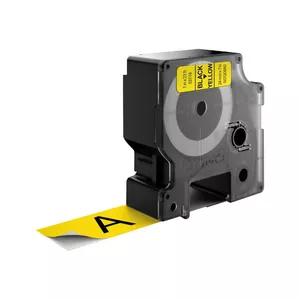 Etiķešu lente DYMO D1 Standarta Melna uz dzeltena 24mm