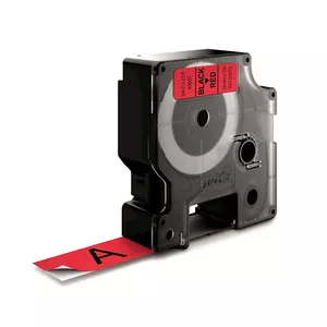 Label Tape DYMO D1 Standard Black on Red 19mm