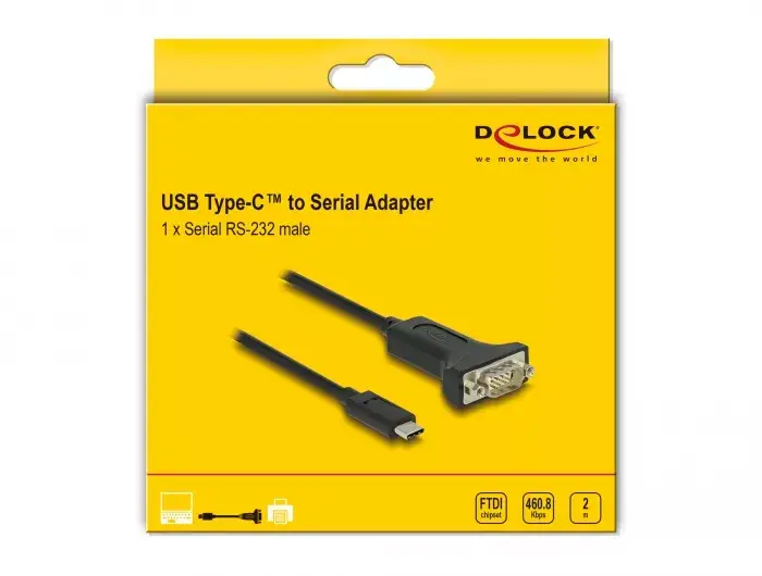 DeLOCK Adapteris USB Type-C uz RS-232 D-Sub 9 pin male Photo 2