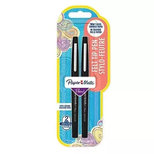 Papermate Flair Original felt pen Medium Black 2 pc(s)