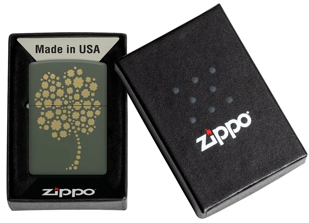 Šķiltavu Zippo 48501 ar četrlapu