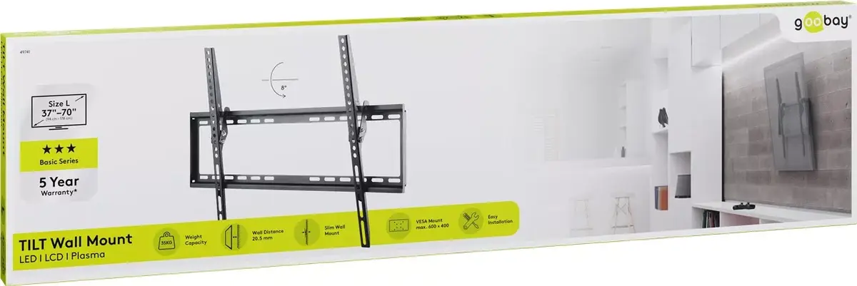 Goobay TV wall mount Basic TILT (L) Photo 9