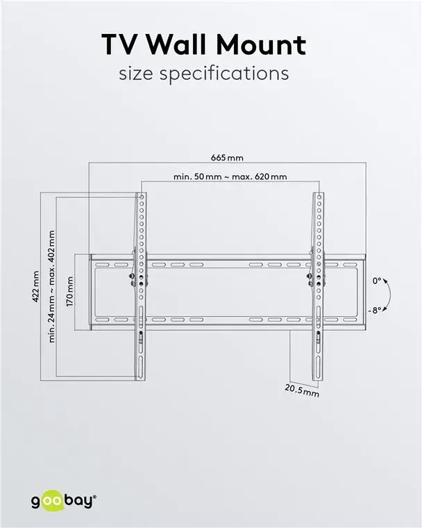 Goobay TV wall mount Basic TILT (L) Photo 11