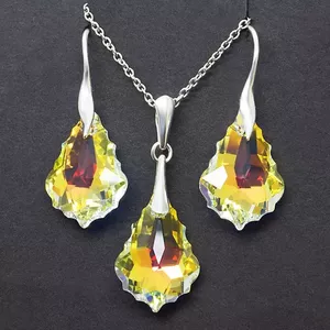 Sudraba komplekts "Baroka IV (Aurore Boreale)" ar Swarovski™ kristāliem