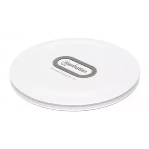 Wireless Charging Pad MANHATTAN 15W Qi, USB-C input, 0.8 m cable, White, 3-year warranty