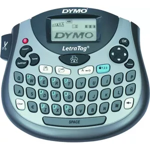 Etiķešu printeris Dymo LetraTag LT-100T ar QWERTY tastatūru — portatīvs rokas etiķešu izgatavotājs