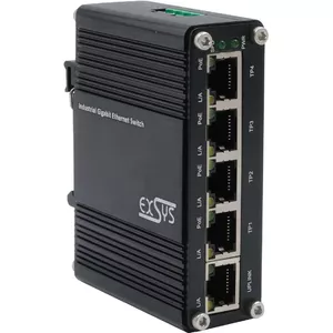 EXSYS GmbH Mini 5 portu Ethernet PoE komutators - 5*10/100/1000Tx (EX-62020POE)