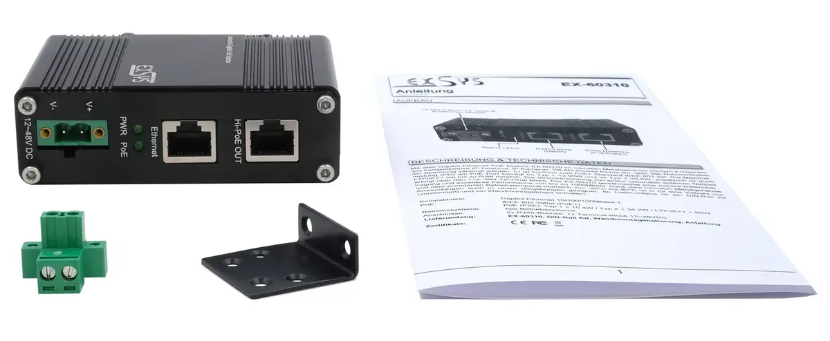 EXSYS PoE++ Gigabit Injector 60W Photo 5