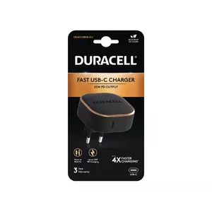 Duracell DRACUSB18-EU USB-C PD 20W Wall Charger for Mobile Devices, Black