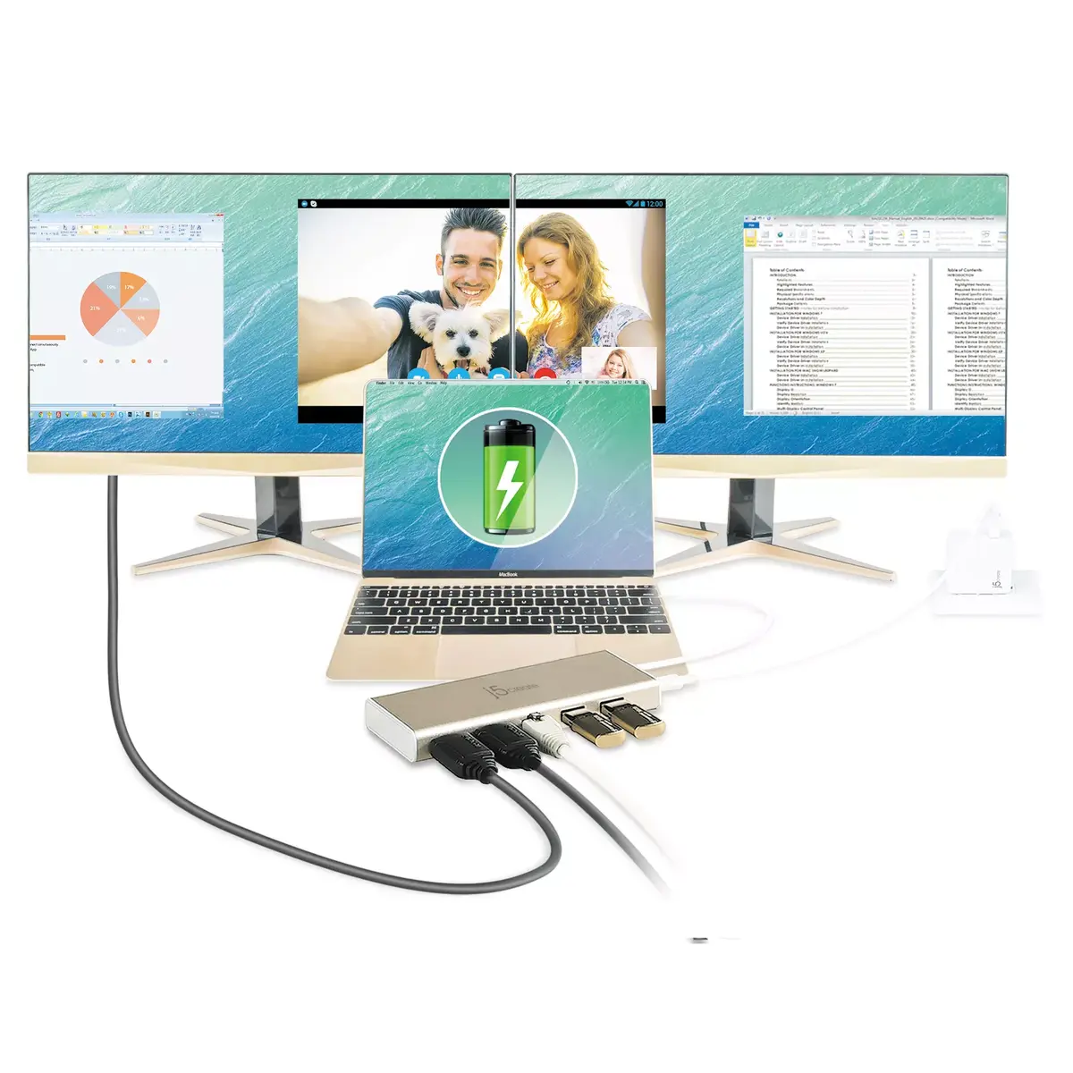 j5create JCD381-N USB Type-C Dual HDMI Mini Dock Photo 5