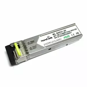 MaxLink 1.25G SFP optiskais modulis, WDM(BiDi), SM, Tx 1550/Rx1310nm, 20km, 1x LC savienotājs, DDM