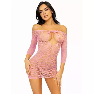 Комплект нижнего белья Боди Розовый Leg Avenue 86137_00522 Один размер