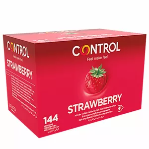 Condoms Control Adapta Strawberry — pack of 144 latex condoms, strawberry-scented