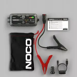Jump starter NOCO GB40 12V 1000A, Li-Ion 12V battery pack, 1000 A peak, USB 2.1A, IP65, flashlight