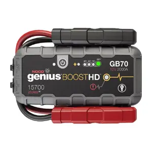 Jump Starter NOCO GB70 2000 A, 12 V Li-Ion, for petrol ≤8 L / diesel ≤6 L, IP65, 400 lm LED, USB 2.1 A