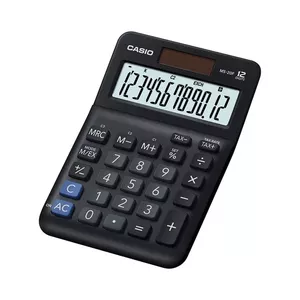 Калькулятор настольный Casio MS-20F 12 цифр черный солнечный батарея