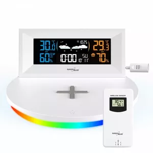 Weather station GreenBlue GB213 wireless with Qi charging support