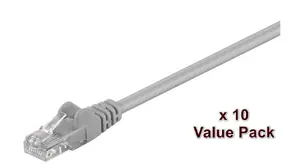 Сетевой кабель MicroConnect Cat5e U/UTP RJ-45 штекер/штекер круглый 0.5 м серый V-UTP5005VP