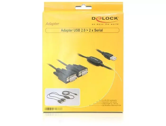 Seriālais kabelis DeLOCK 2x RS232/USB 2.0 Photo 2