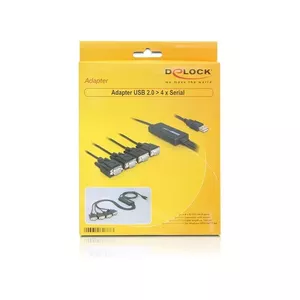 Серийный кабель DeLOCK 61887 USB Type-A DB-9 черный 1.4 м
