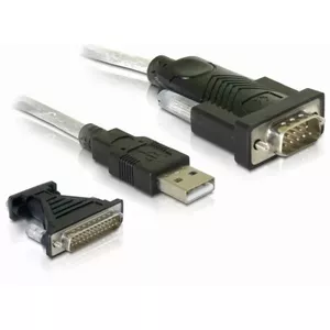 Серийный кабель DeLOCK 61308 USB Type-A к DB-9 черный