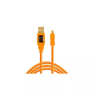 Tether Tools CU8015-ORG USB kabelis 4,6 m USB 2.0 USB A Mini-USB B Oranžs