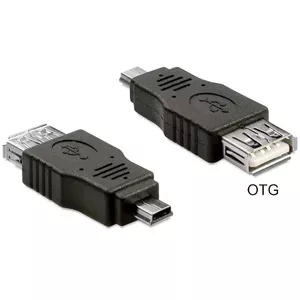 Cable gender changer DeLOCK 65399 mini USB A to USB A Black