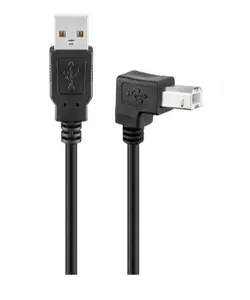MicroConnect USB 2.0 Kabelis USB A uz USB B vīrietis pret vīrieti niķelēti kontakti 2 m melns