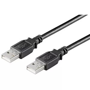 Microconnect USB2.0, M/M, 0.1m USB kabelis 0,1 m USB A Melns